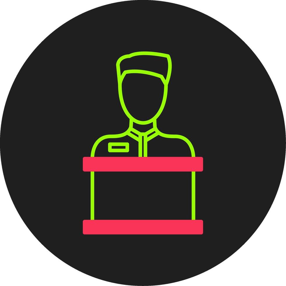 Reception Glyph Circle Icon vector