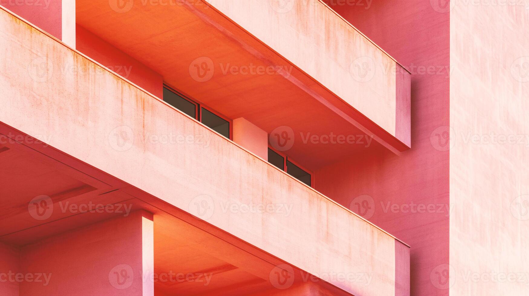 AI generated Abstract fragment of contemporary architecture, fragment of the facade of a modern building photo