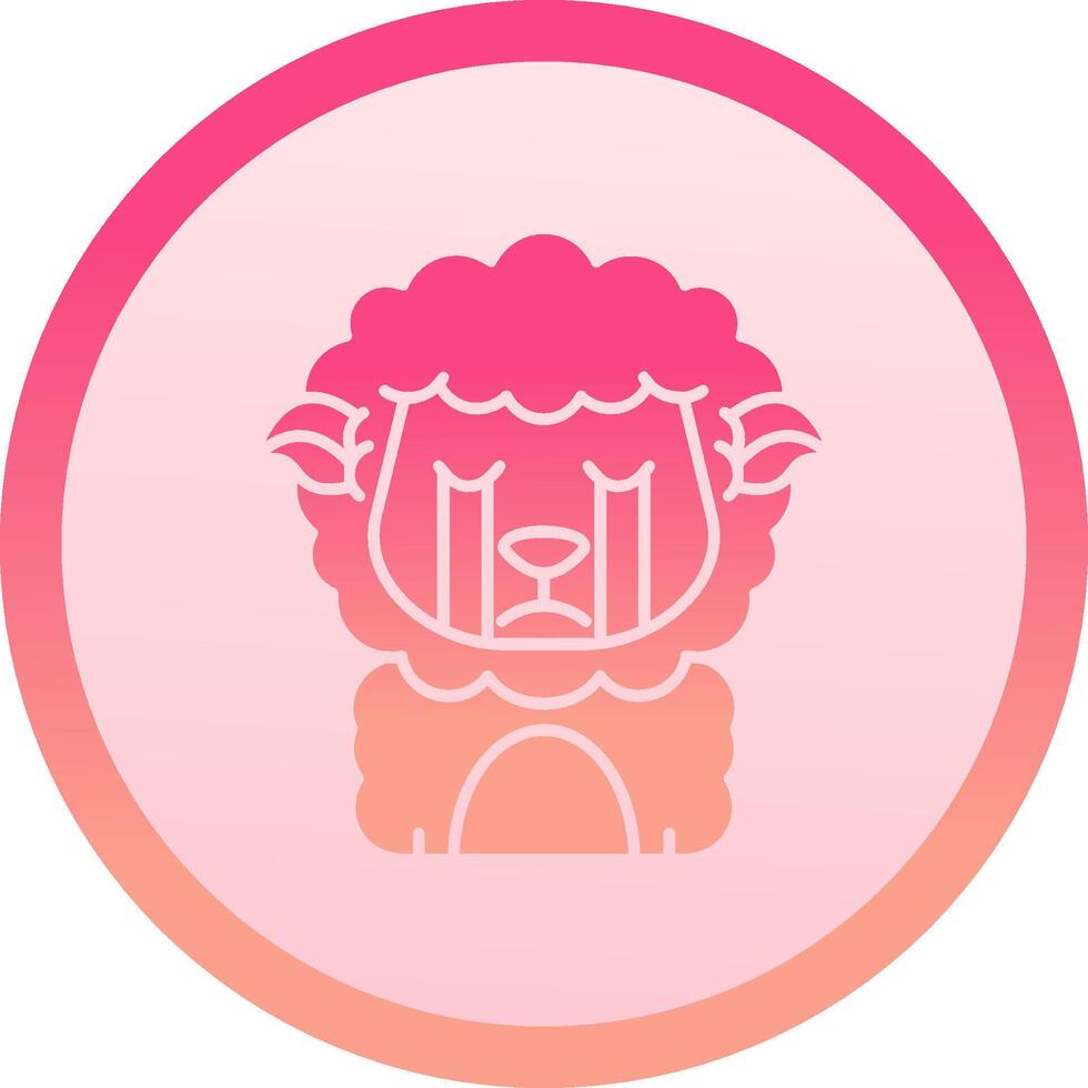 Cry solid circle gradeint Icon vector