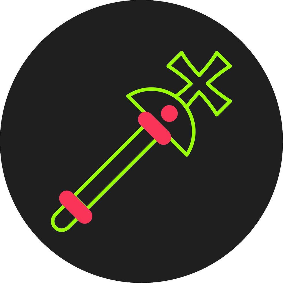 Scepter Glyph Circle Icon vector