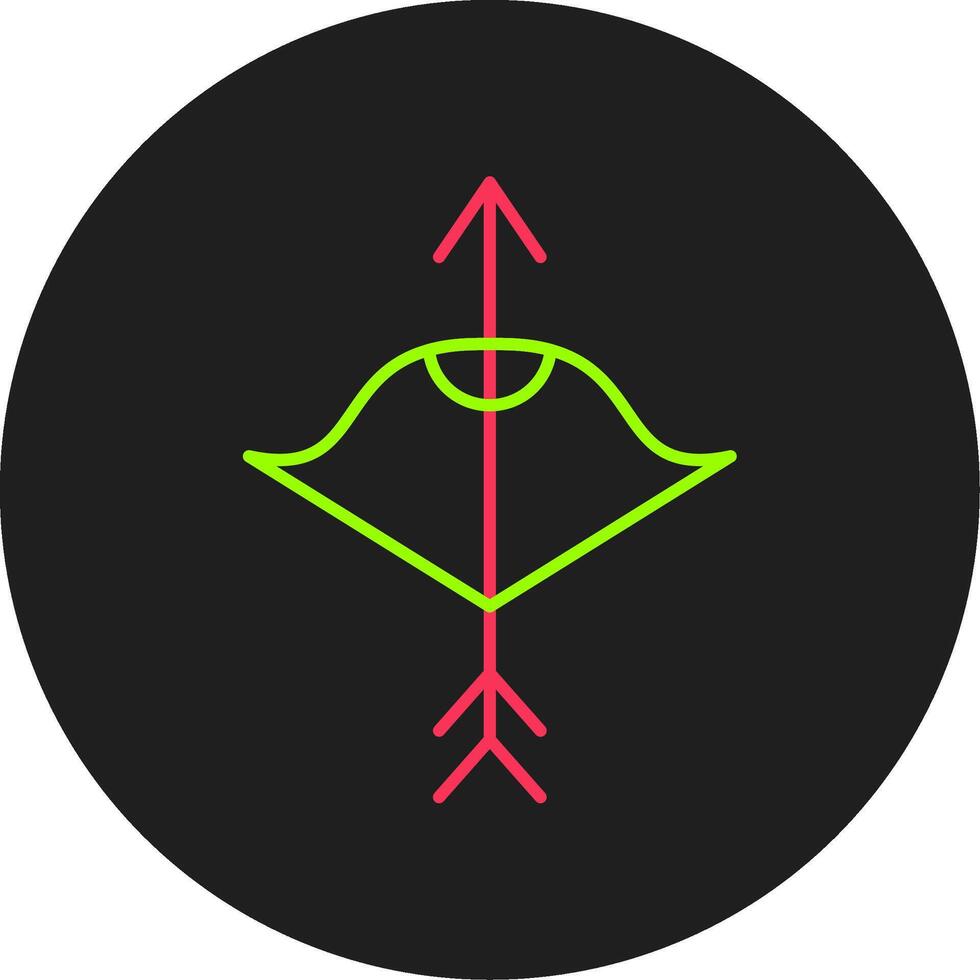 Crossbow Glyph Circle Icon vector