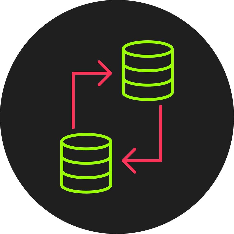 icono de círculo de glifo de transferencia de datos vector