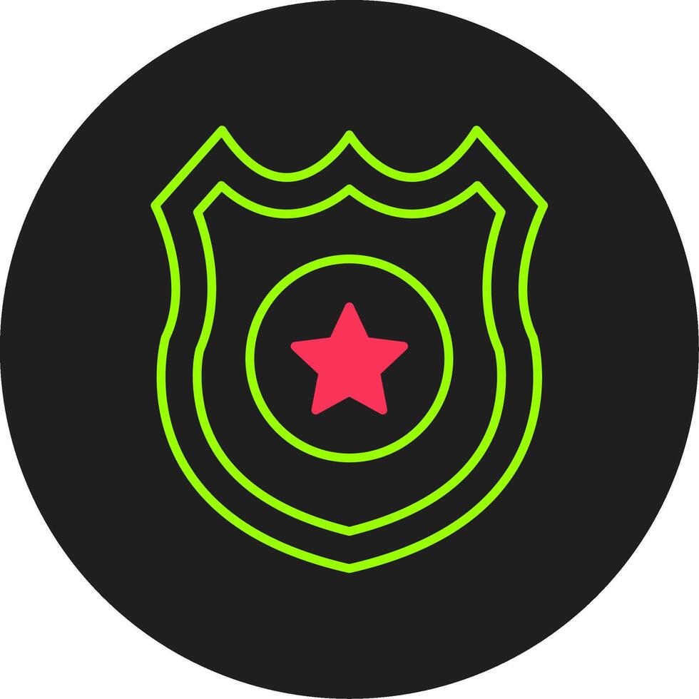 policía Insignia glifo circulo icono vector