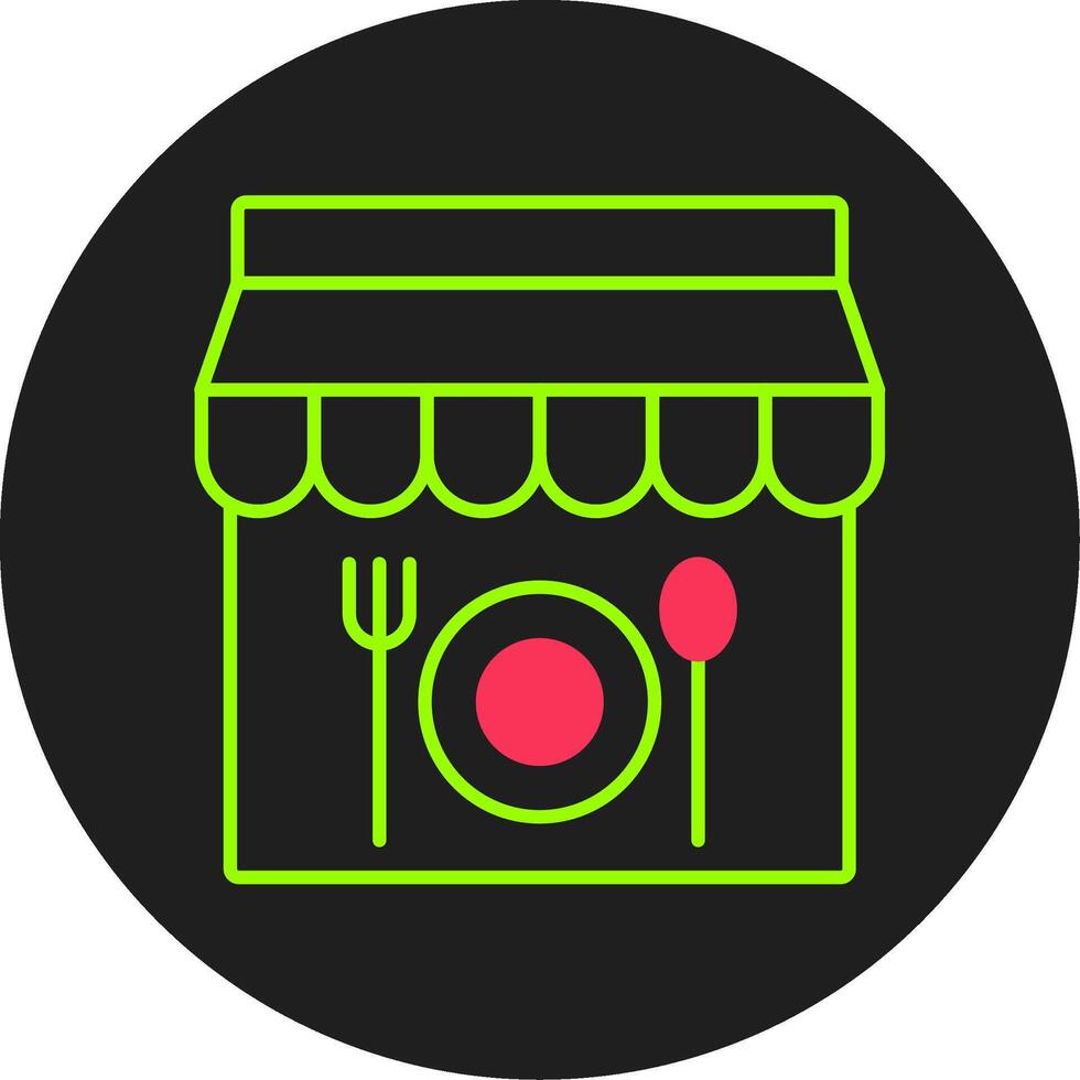 Restaurant Glyph Circle Icon vector