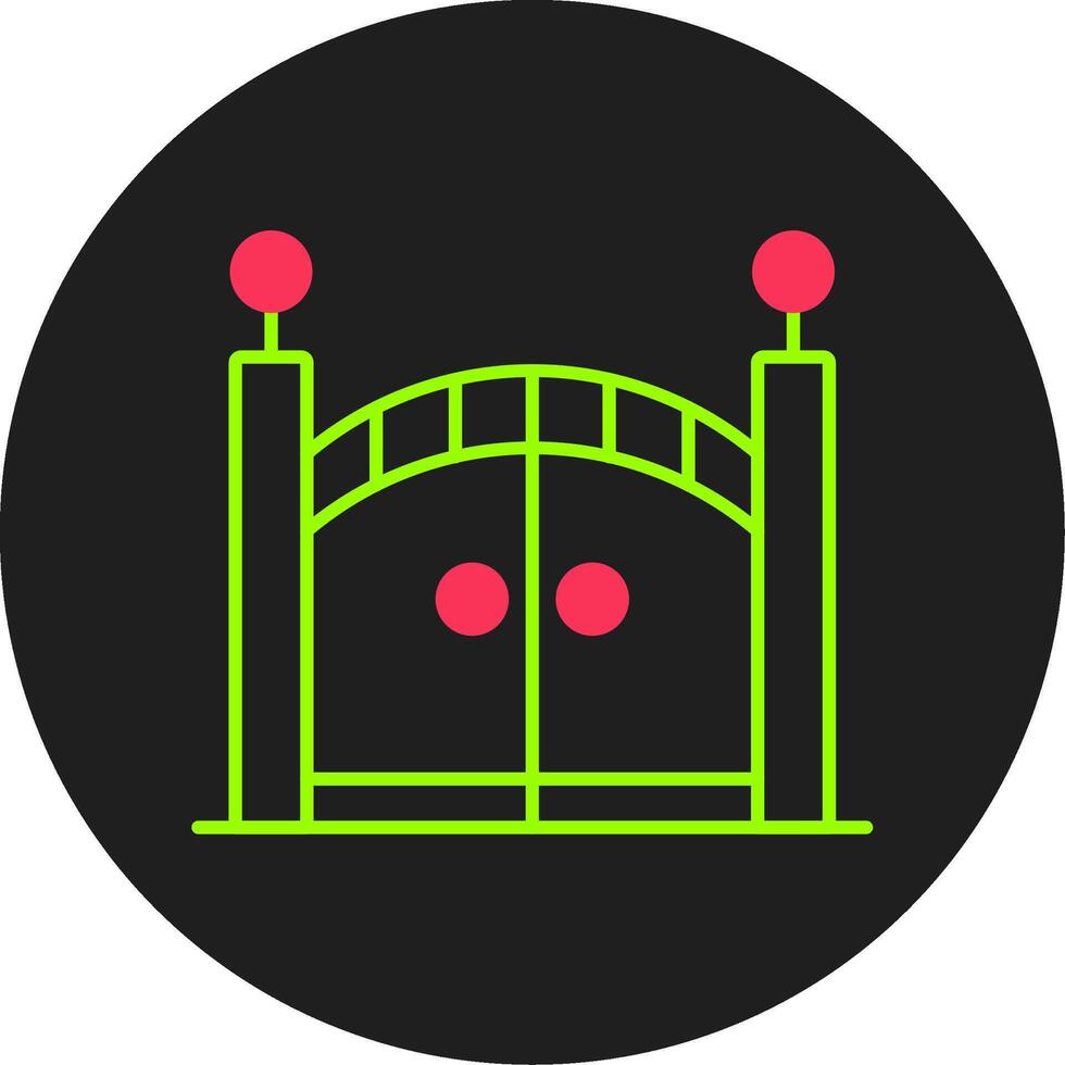 Gate Glyph Circle Icon vector