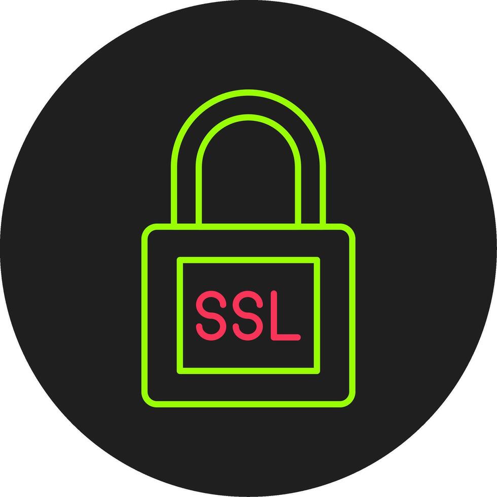 SSL Glyph Circle Icon vector