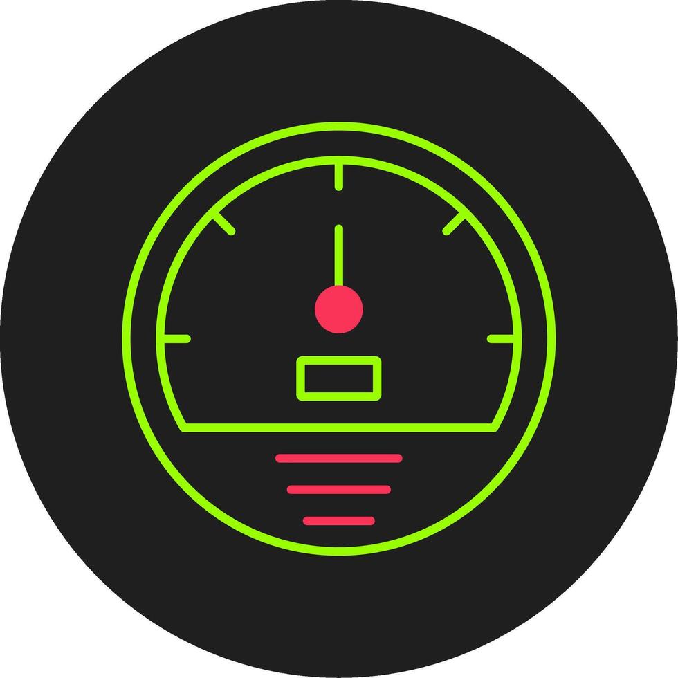 Speedometer Glyph Circle Icon vector