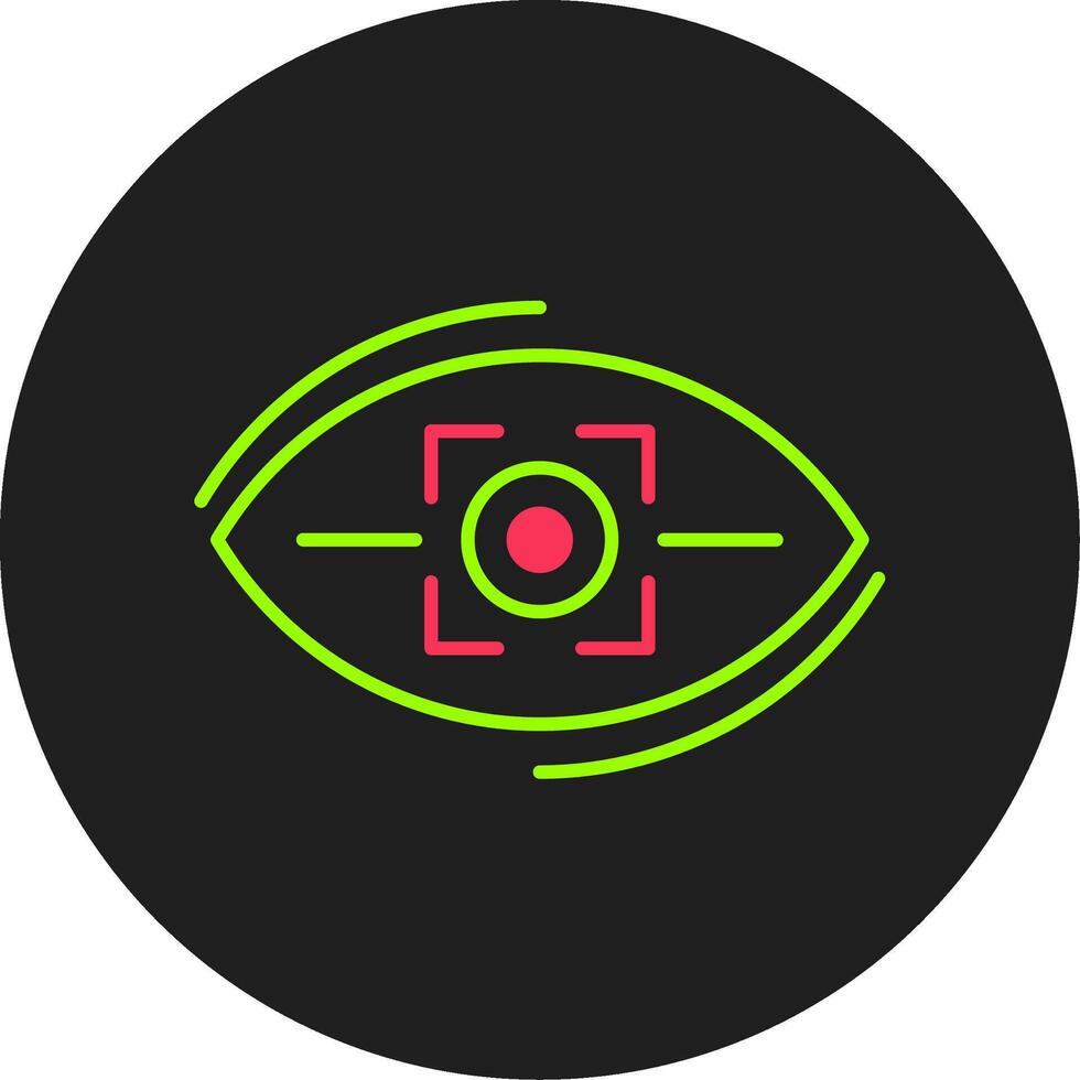 Vision Glyph Circle Icon vector