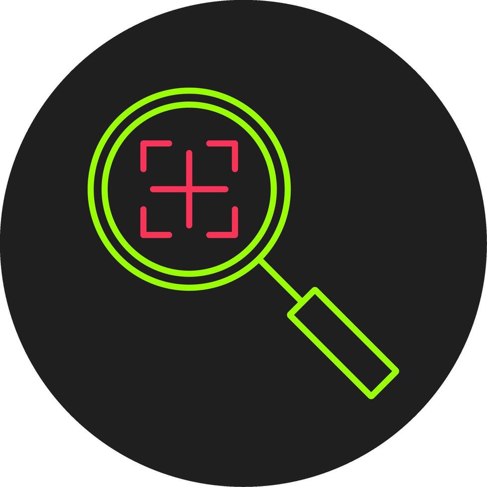 Search Glyph Circle Icon vector