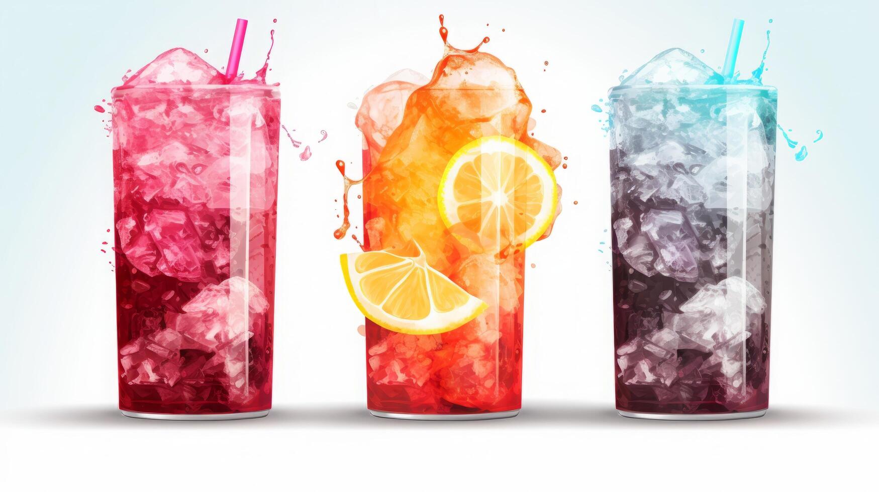 AI generated Refreshing Drink with Ice photo