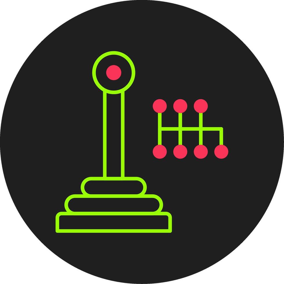 Gearshift Glyph Circle Icon vector
