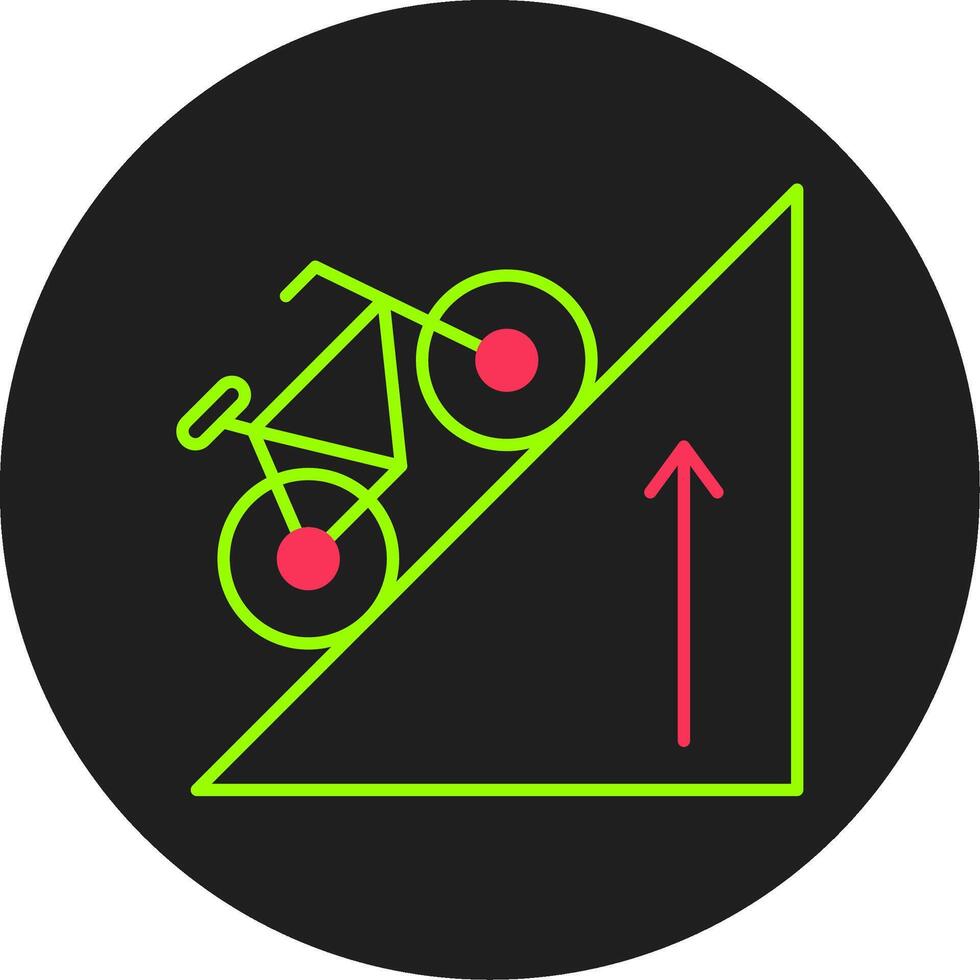 Elevation Glyph Circle Icon vector