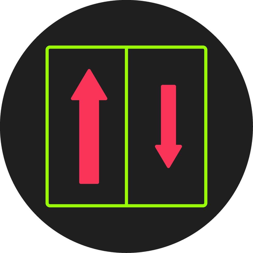 Priority Oncomming Glyph Circle Icon vector