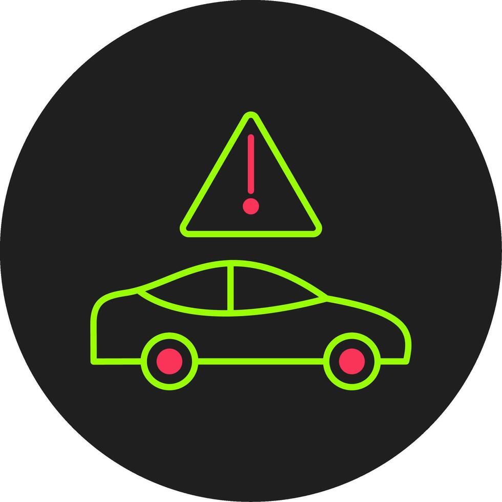 Traffic Jam Glyph Circle Icon vector