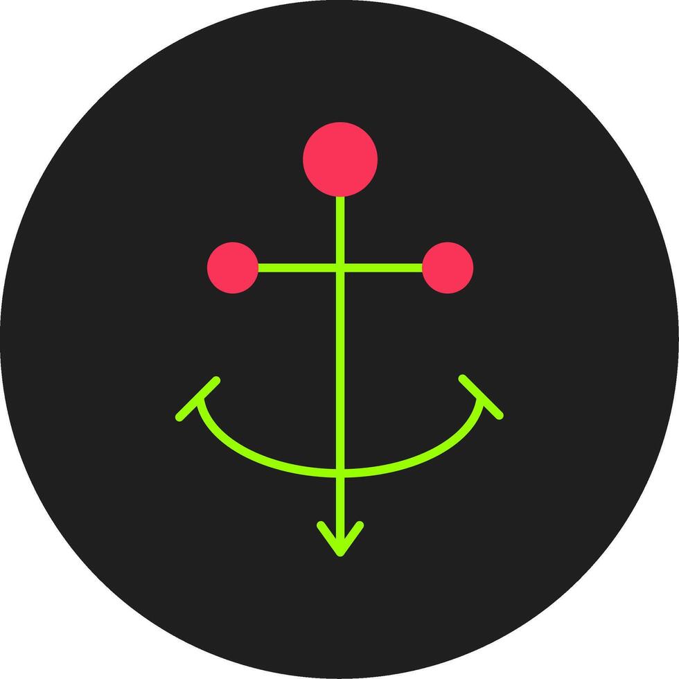 puerto glifo circulo icono vector