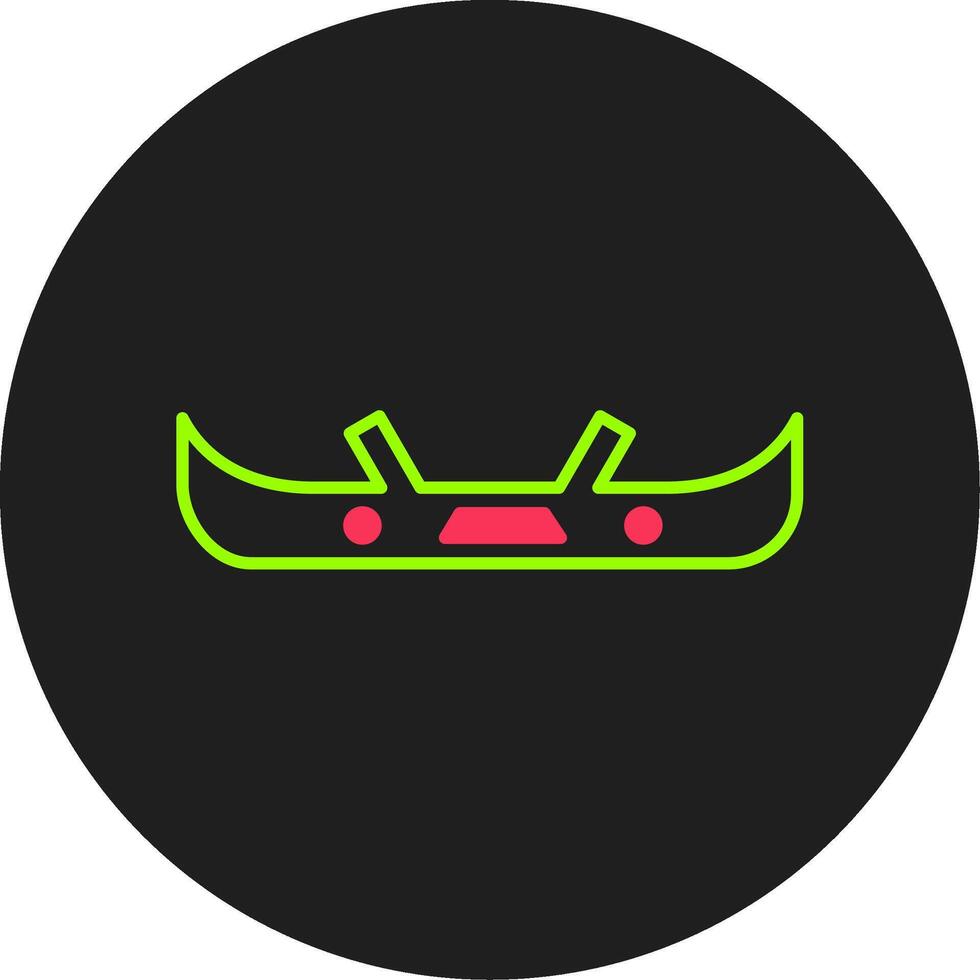 Bumper Glyph Circle Icon vector