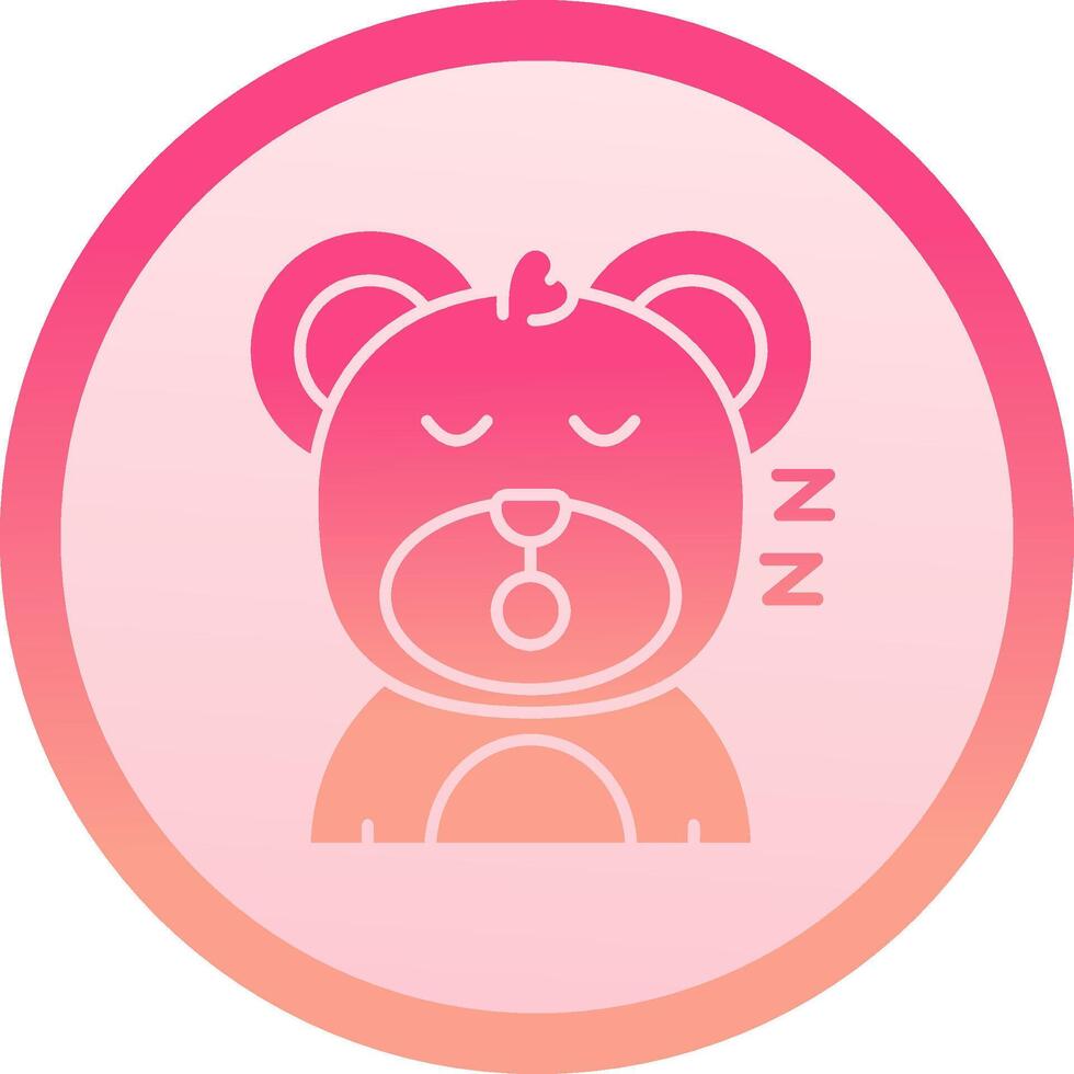 Sleep solid circle gradeint Icon vector