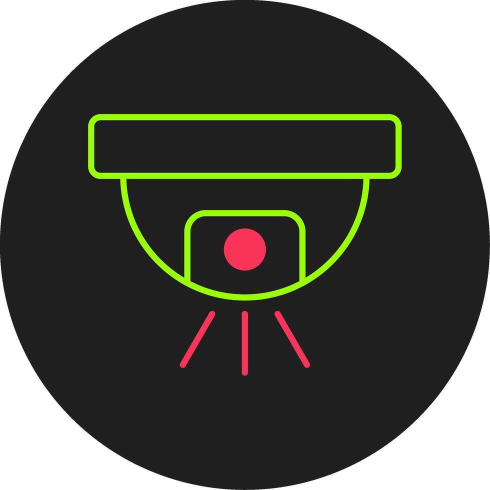 Monitoring Glyph Circle Icon vector