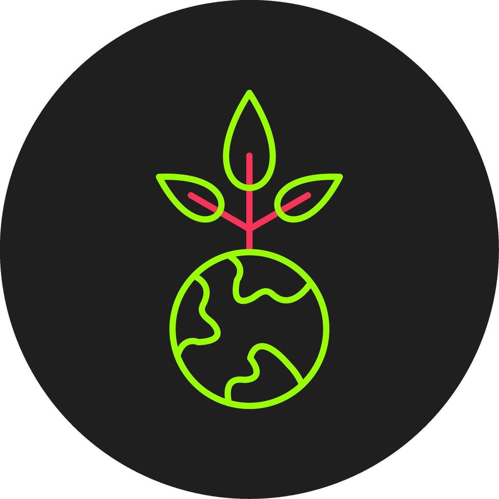 Earth Day Glyph Circle Icon vector