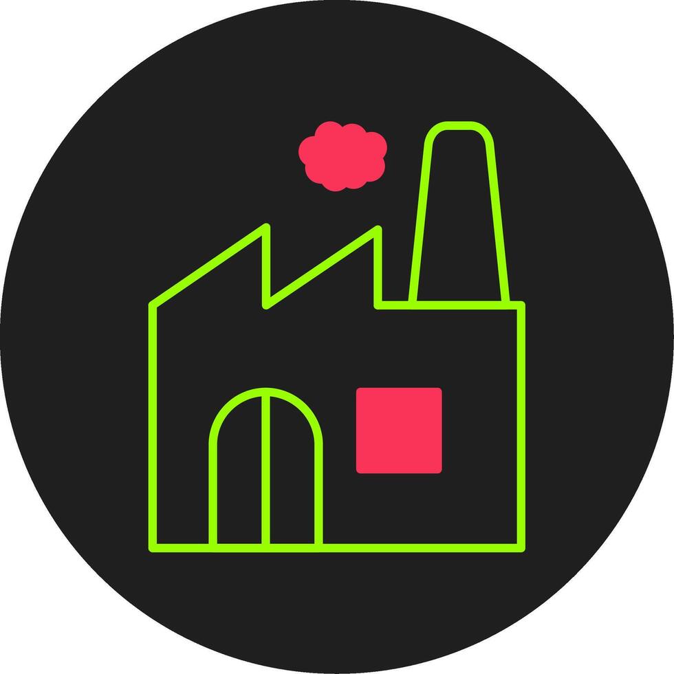 Factory Glyph Circle Icon vector