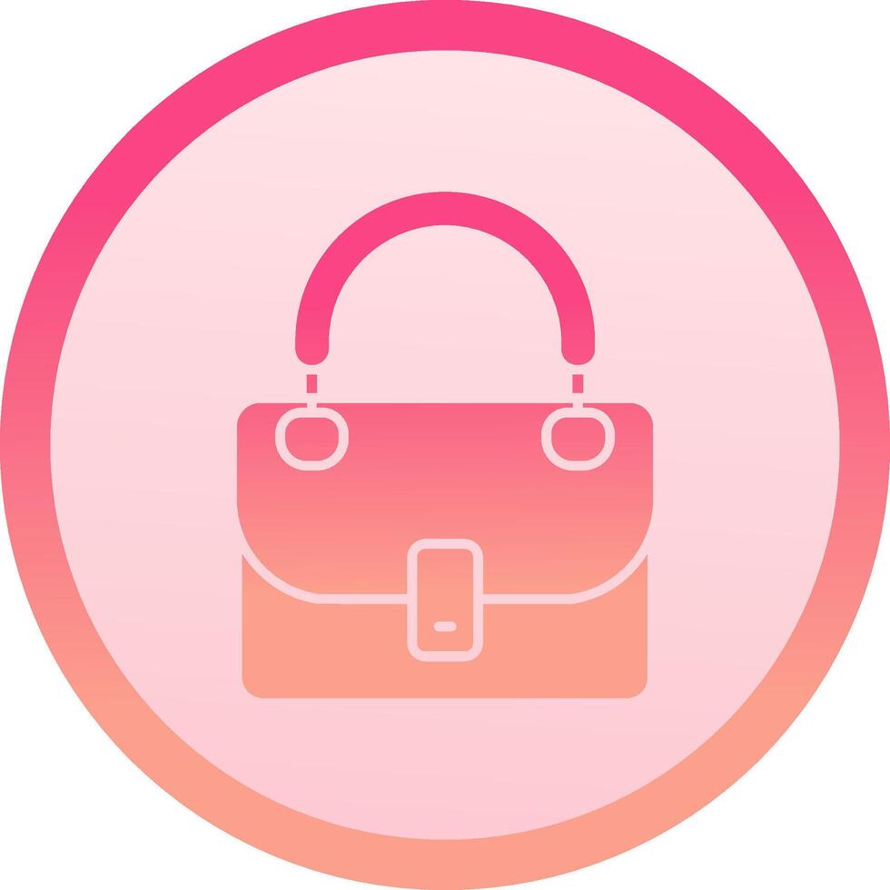 Purse solid circle gradeint Icon vector