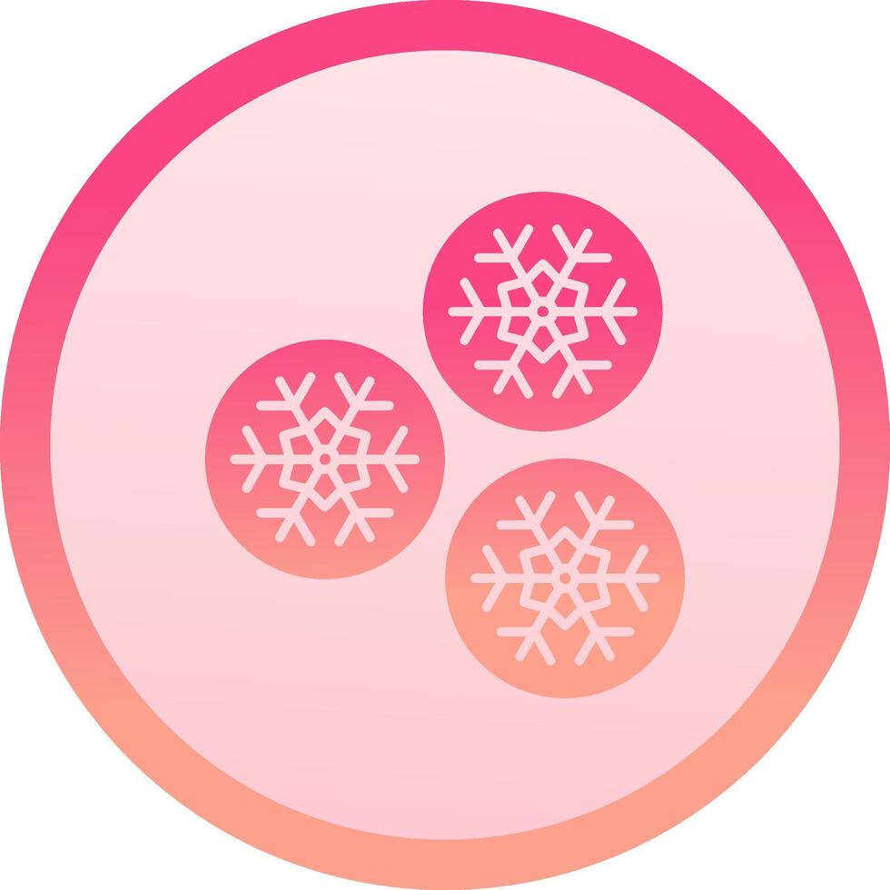 bola de nieve sólido circulo grado icono vector