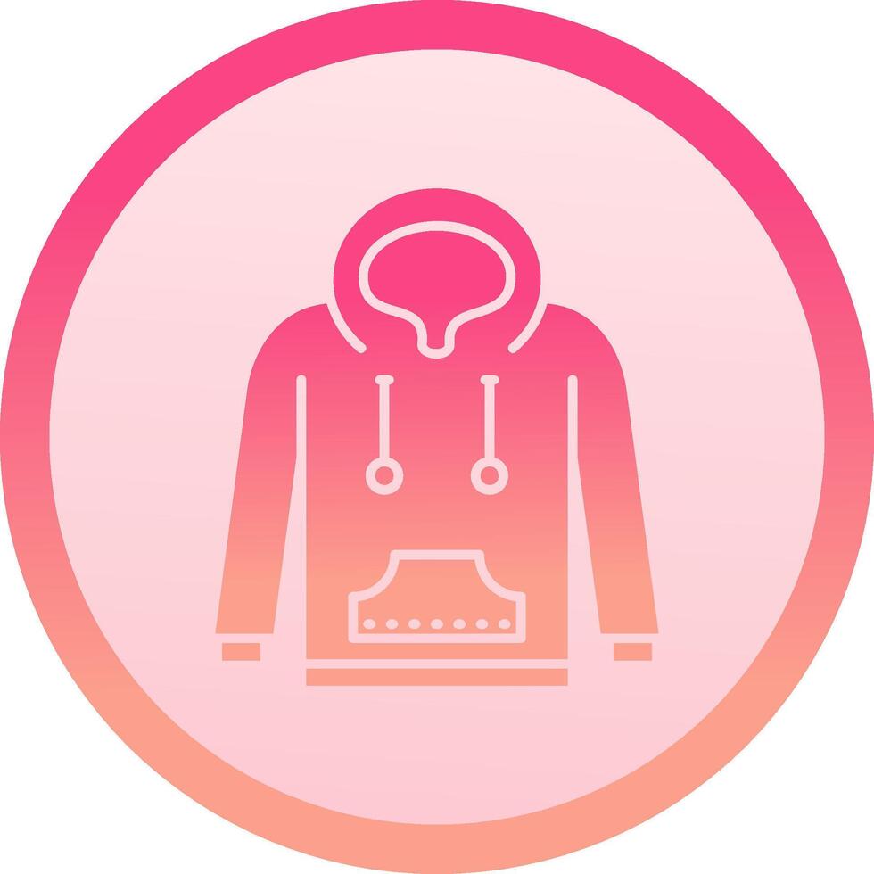 Hoodie solid circle gradeint Icon vector