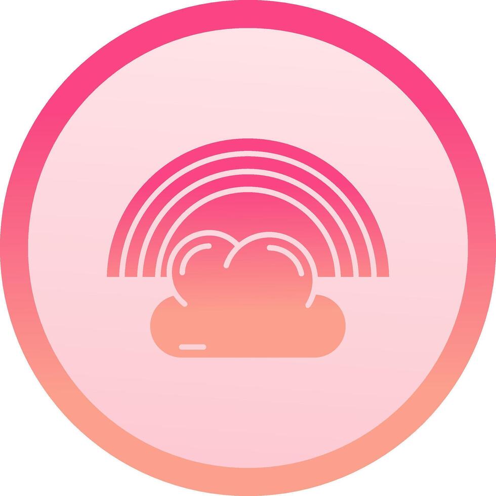 Rainbow solid circle gradeint Icon vector