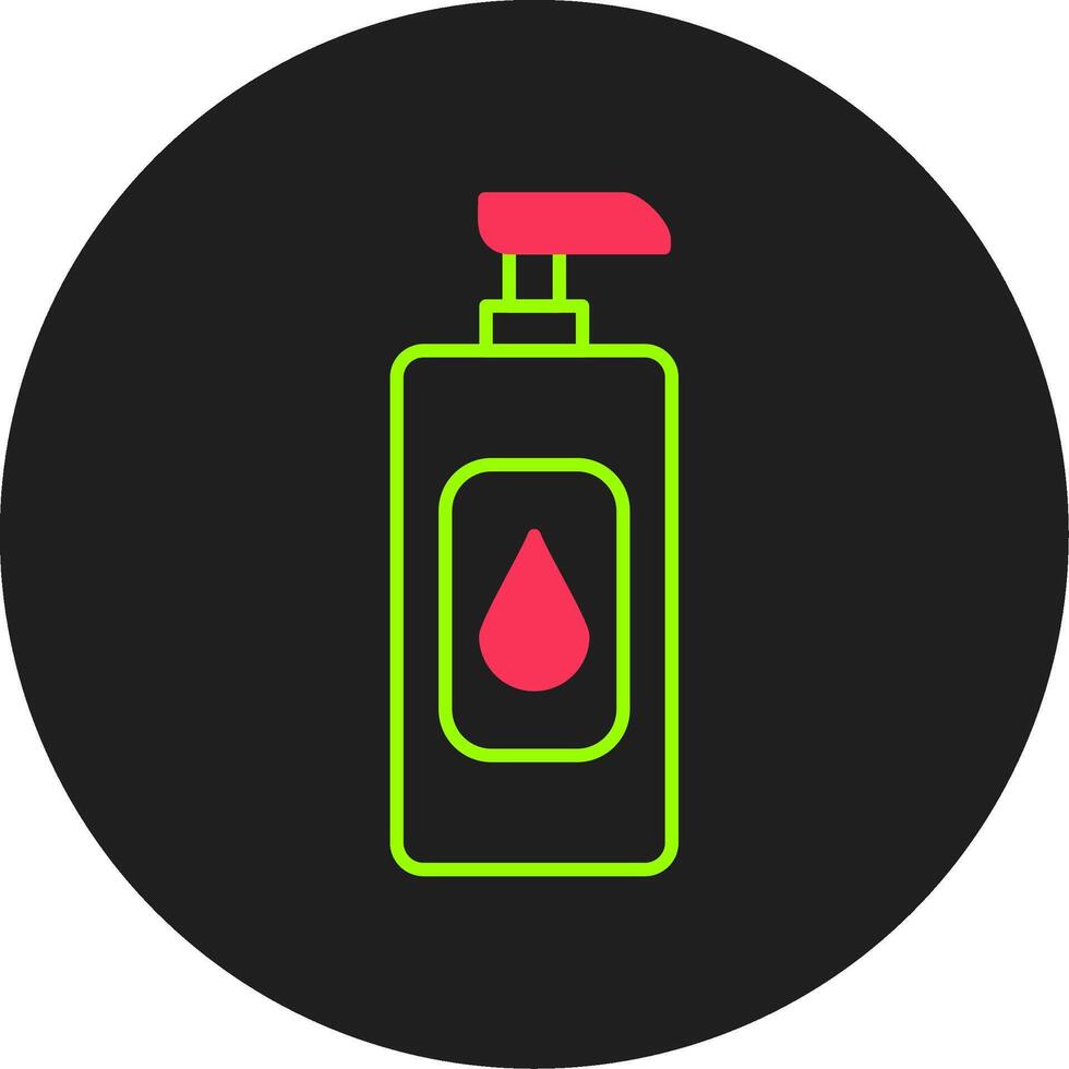 Shampoo Glyph Circle Icon vector