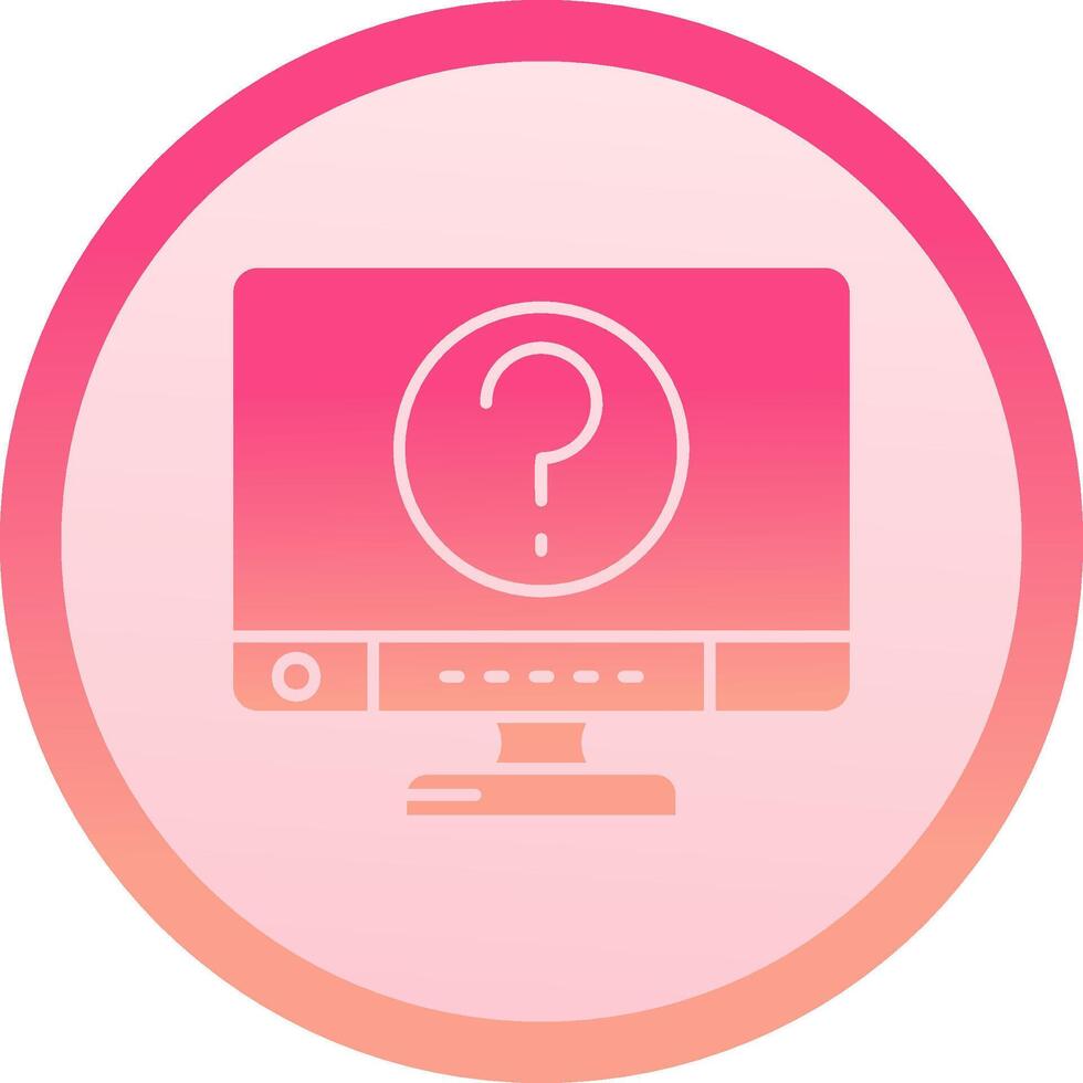 Question solid circle gradeint Icon vector