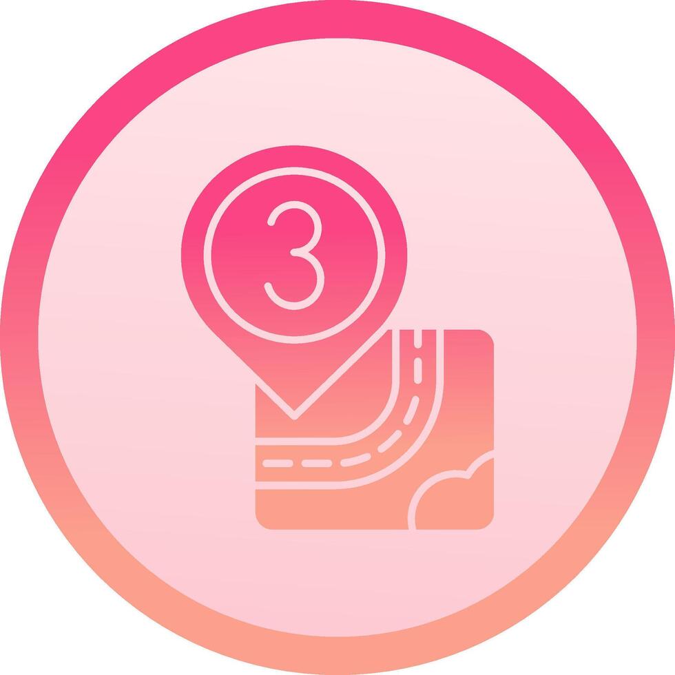 Three solid circle gradeint Icon vector