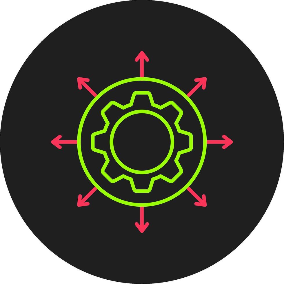 Expansion Glyph Circle Icon vector