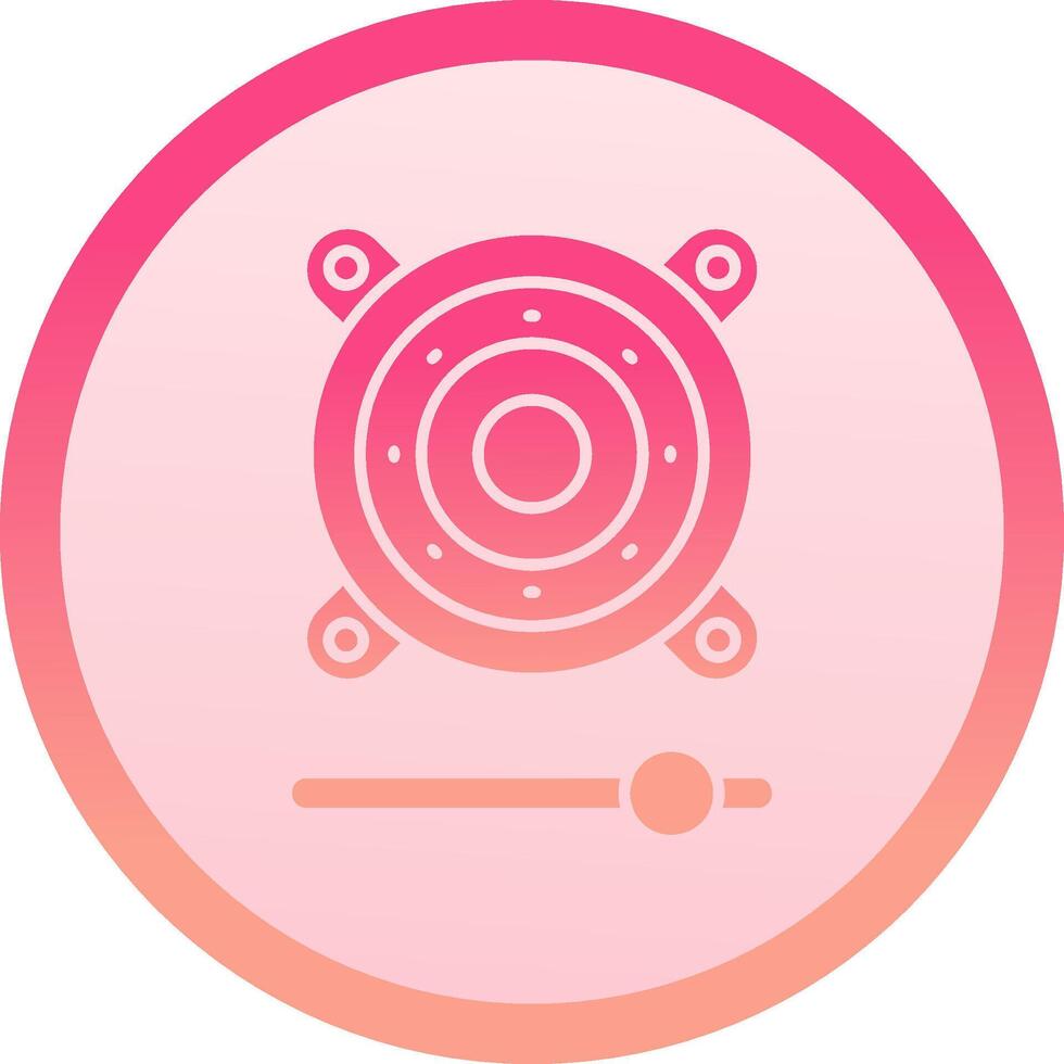 Speaker solid circle gradeint Icon vector