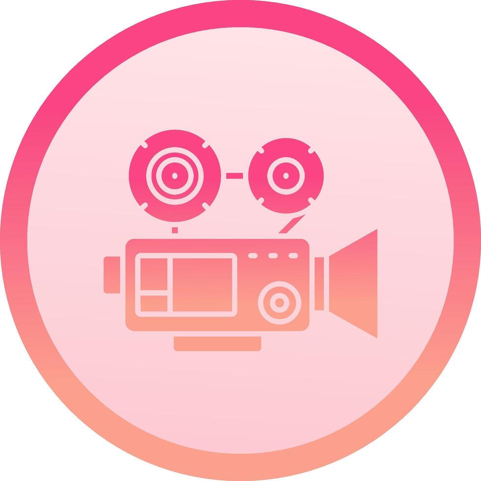 Video camera solid circle gradeint Icon vector
