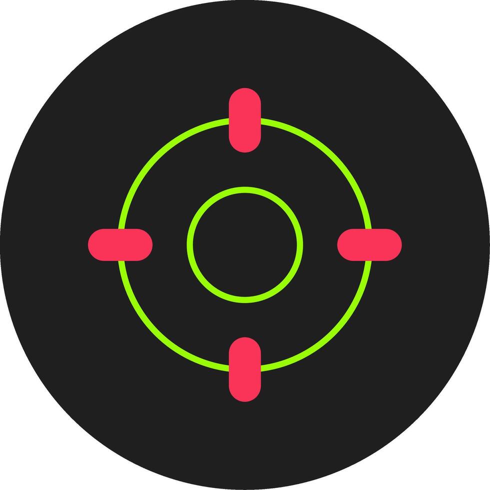 Scope Glyph Circle Icon vector