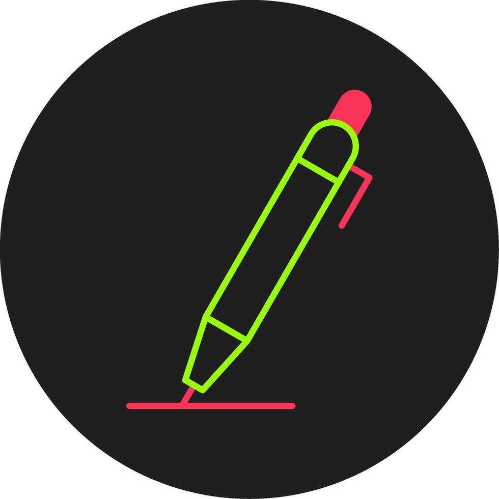 Pen Glyph Circle Icon vector