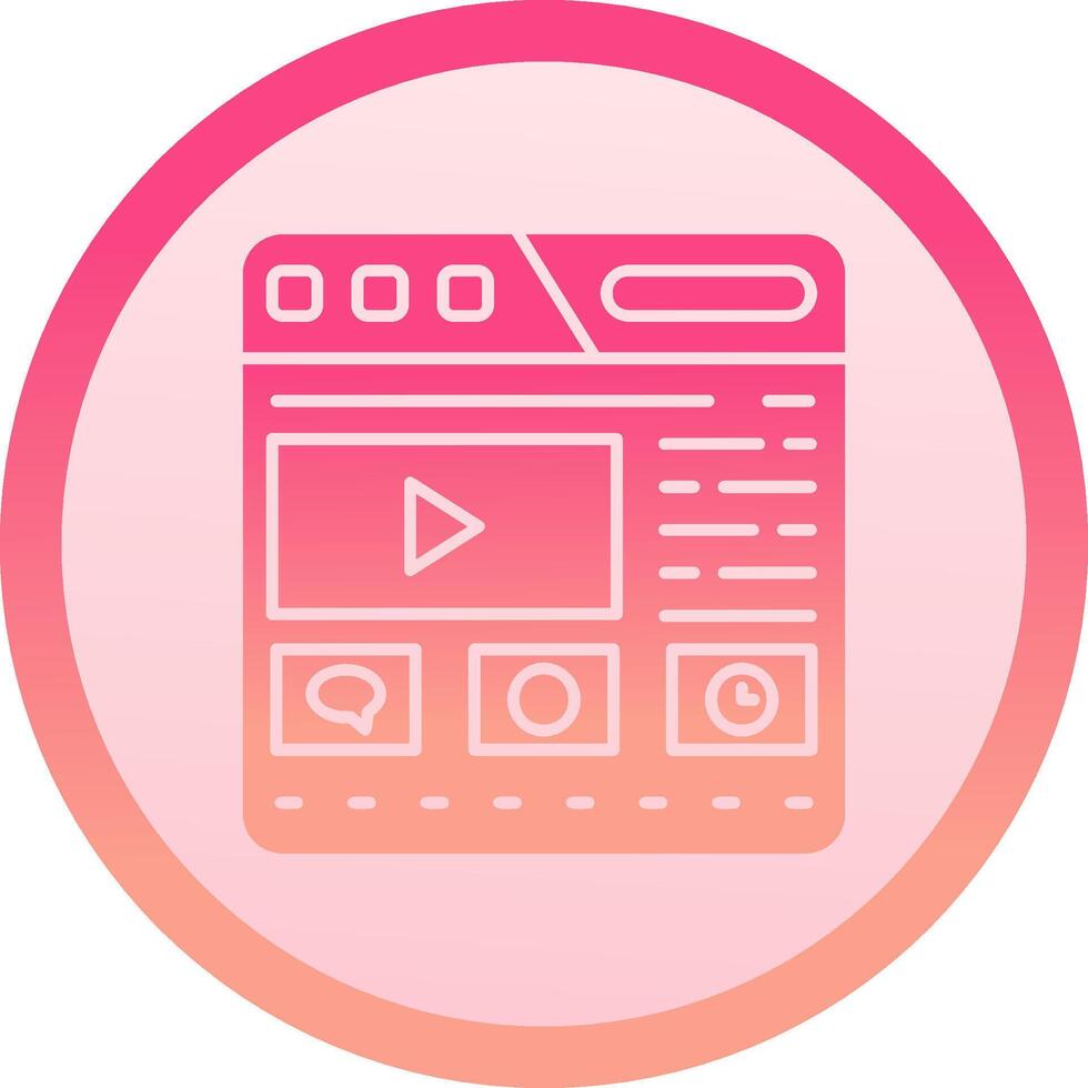 Website solid circle gradeint Icon vector