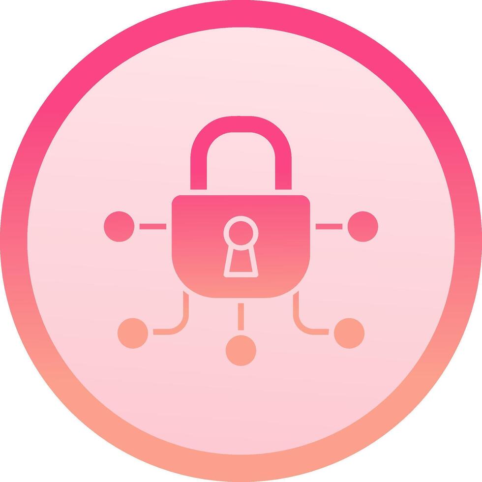 Safe solid circle gradeint Icon vector