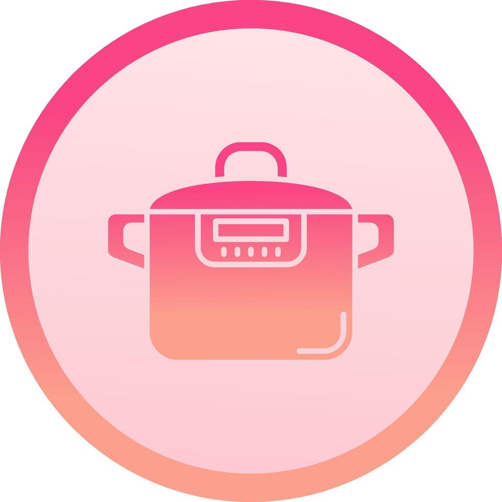 Pressure cooker solid circle gradeint Icon vector