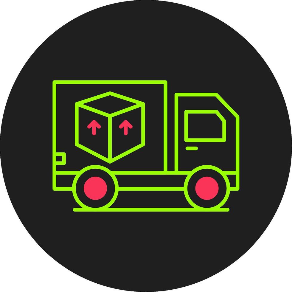 Delivery Glyph Circle Icon vector