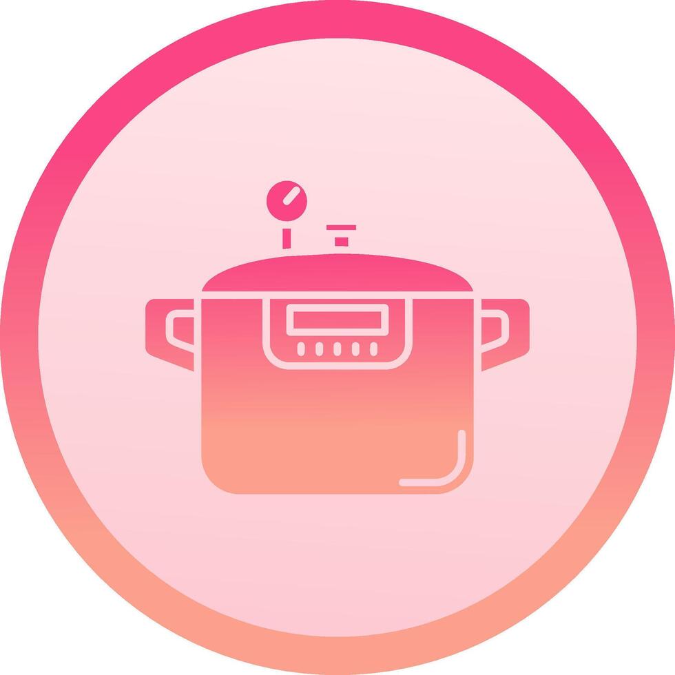 Pressure cooker solid circle gradeint Icon vector