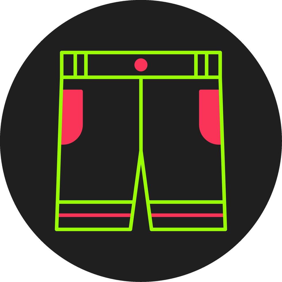 icono de círculo de glifo de pantalones cortos vector