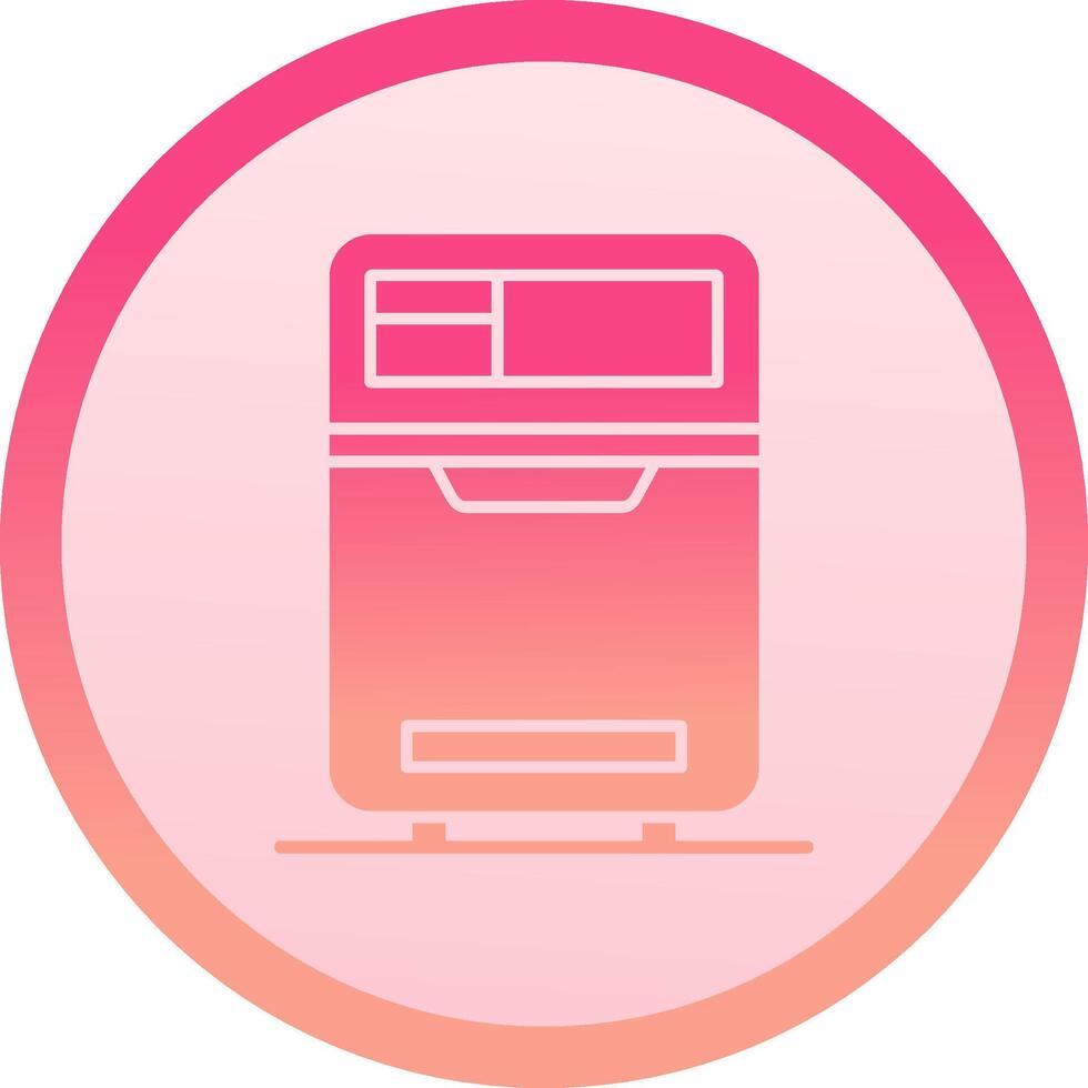 Fridge solid circle gradeint Icon vector