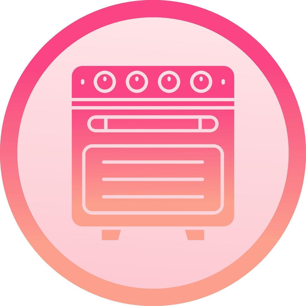 Oven solid circle gradeint Icon vector