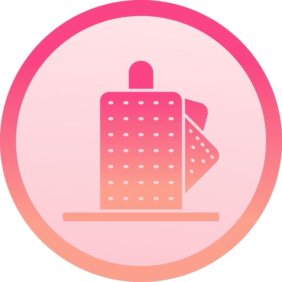 Kitchen Roll solid circle gradeint Icon vector