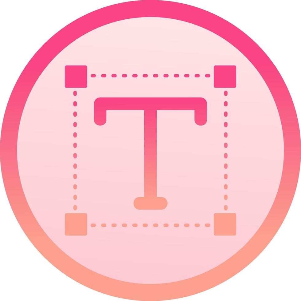 Font solid circle gradeint Icon vector