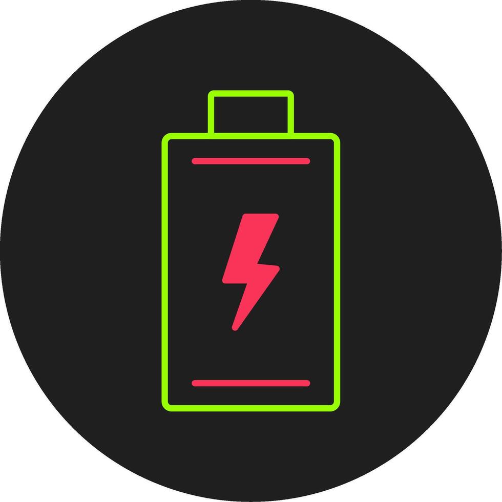 Battery Glyph Circle Icon vector