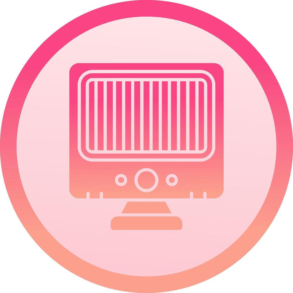 Heater solid circle gradeint Icon vector
