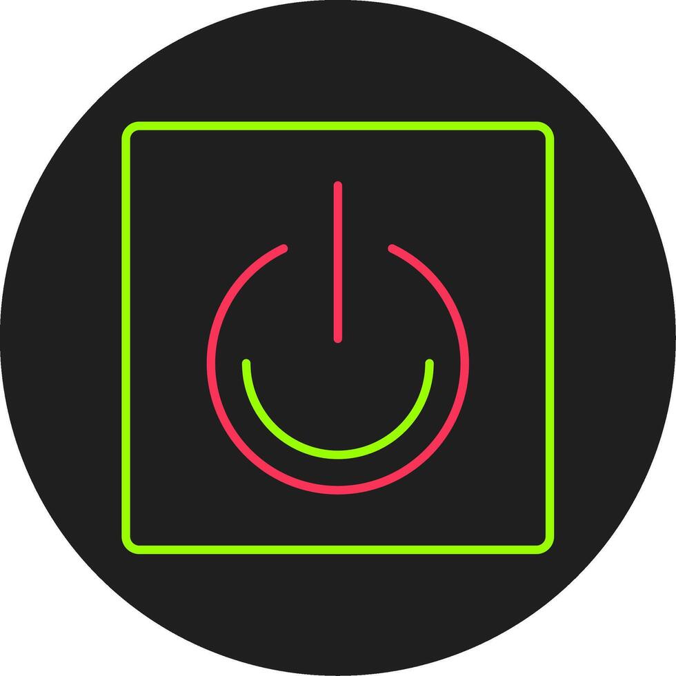 Turn On Glyph Circle Icon vector