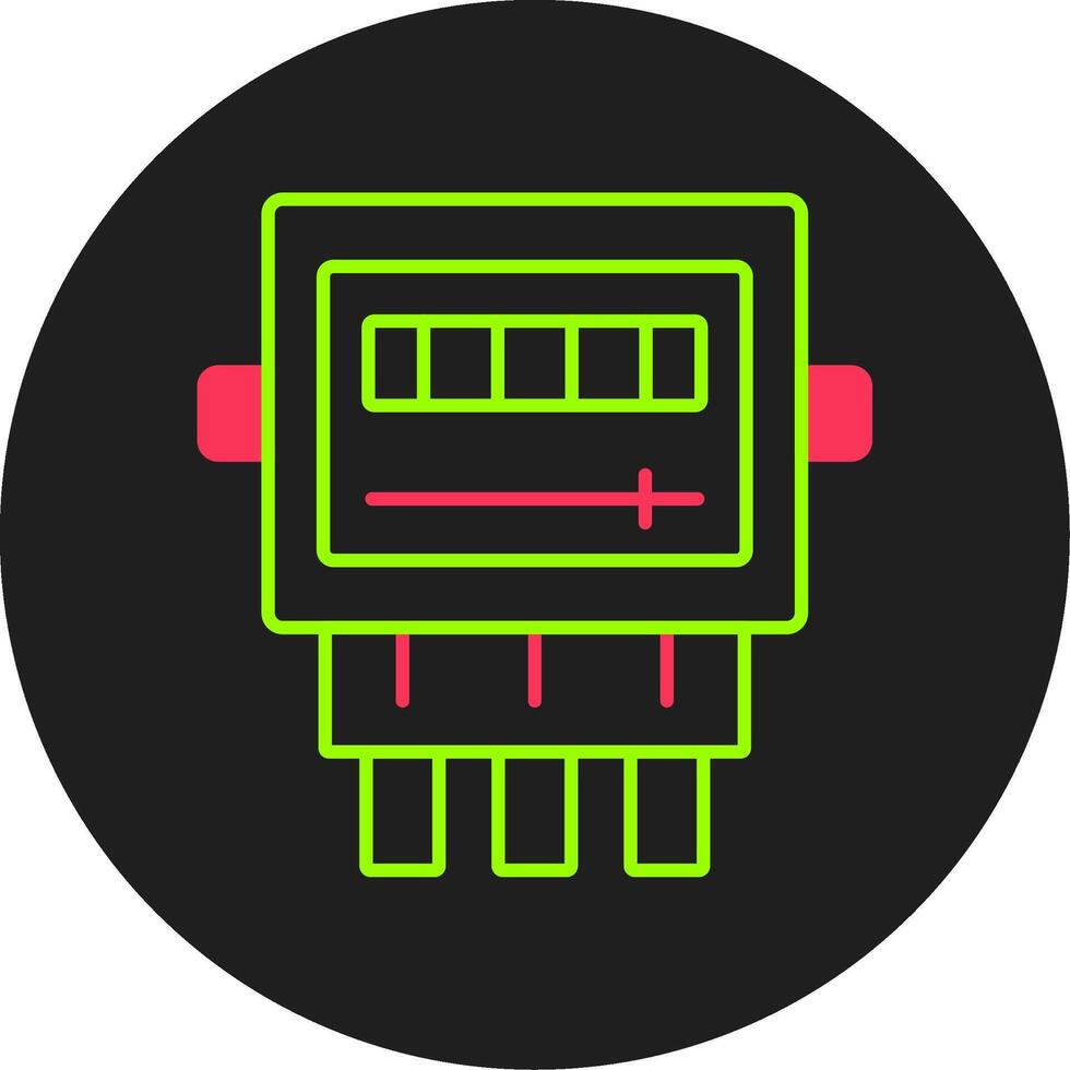 Electric Meter Glyph Circle Icon vector